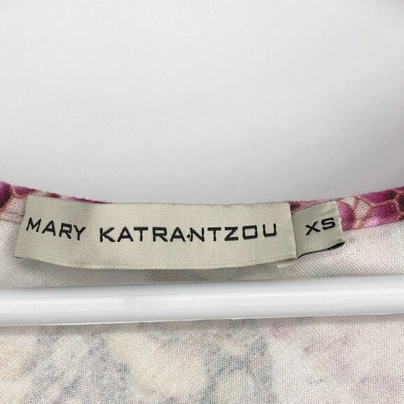 Mary Katrantzou multicolor abstract floral short sleeve A-line midi dress XS - Picture 5 of 16